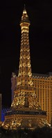 Replica of the Eiffel Tower lit up at night, Paris Las Vegas, Las Vegas, Nevada, USA Fine Art Print