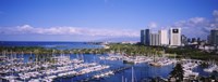 Ala Wai, Honolulu, Hawaii with Boats Fine Art Print