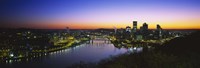 Pittsburgh Sunset over Buildings Fine Art Print