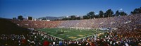 High angle view of spectators watching a football match in a stadium, Rose Bowl Stadium, Pasadena, California Fine Art Print