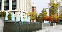 Fountains in front of a memorial, US Navy Memorial, Washington DC, USA by Panoramic Images - 36" x 12" - $34.99