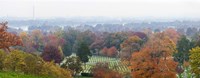 High angle view of a cemetery, Arlington National Cemetery, Washington DC, USA Fine Art Print