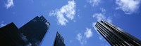 Low angle view of skyscrapers, Columbus Circle, Manhattan, New York City, New York State, USA Fine Art Print