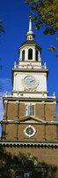 Low angle view of a clock tower, Independence Hall, Philadelphia, Pennsylvania, USA Fine Art Print