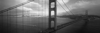 High angle view of a bridge across the sea, Golden Gate Bridge, San Francisco, California Fine Art Print