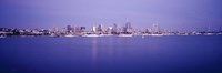 San Diego Waterfront with Purple Sky by Panoramic Images - 36" x 12"