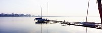Boats at a harbor, Lake Monona, Madison, Dane County, Wisconsin, USA Fine Art Print