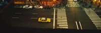 High angle view of cars at a zebra crossing, Times Square, Manhattan, New York City, New York State, USA Fine Art Print