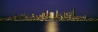 Skyscrapers at the waterfront, Elliott Bay, Seattle, Washington State Fine Art Print