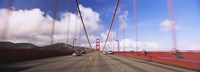 Cars on a bridge, Golden Gate Bridge, San Francisco, California, USA Fine Art Print