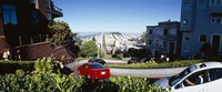 Cars on a street, Lombard Street, San Francisco, California, USA Fine Art Print