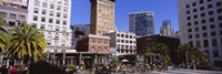 Low angle view of buildings at a town square, Union Square, San Francisco, California, USA Fine Art Print