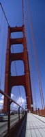Low angle view of a suspension bridge, Golden Gate Bridge, San Francisco, California, USA Fine Art Print