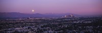 Hollywood and San Gabriel Mountains, Los Angeles County Fine Art Print