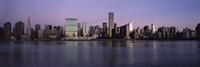 Buildings viewed from Queens, United Nations Secretariat Building, Midtown Manhattan, New York City, New York State, USA Fine Art Print