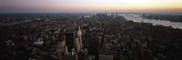 Aerial view of a city, Lower Manhattan and Financial District, Manhattan, New York City, New York State, USA Fine Art Print