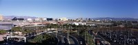 Roads in a city with an airport in the background, McCarran International Airport, Las Vegas, Nevada Fine Art Print