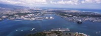 Aerial view of a harbor, Pearl Harbor, Honolulu, Oahu, Hawaii, USA Fine Art Print