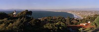 Aerial view of a coastline, Los Angeles Basin, City of Los Angeles, Los Angeles County, California, USA Fine Art Print