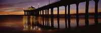 Low angle view of Manhattan Beach Pier, Los Angeles County by Panoramic Images - 36" x 12"