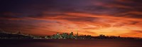Buildings in a city, View from Treasure Island, San Francisco, California, USA Fine Art Print