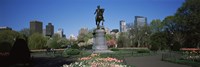 Statue in a garden, George Washington Statue, Boston Public Garden, Boston, Suffolk County, Massachusetts, USA Fine Art Print