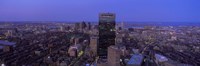 Aerial View of Boston at Night Fine Art Print