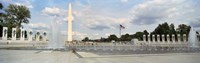 Fountains at a memorial, National World War II Memorial, Washington Monument, Washington DC, USA by Panoramic Images - 36" x 12" - $34.99