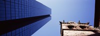 Low angle view of the Hancock Building and Trinity Church, Boston, Suffolk County, Massachusetts, USA Fine Art Print