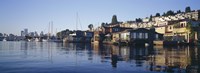 Houseboats in a lake, Lake Union, Seattle, King County, Washington State, USA Fine Art Print