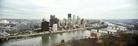 High angle view of a city, Pittsburgh, Allegheny County, Pennsylvania, USA Fine Art Print