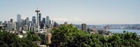 Skyscrapers in a city, Space Needle, Seattle, Washington State, USA Fine Art Print