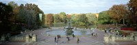 Tourists in a park, Bethesda Fountain, Central Park, Manhattan, New York City, New York State, USA Fine Art Print