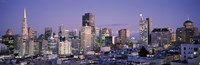 High angle view of San Francisco at dusk, California Fine Art Print