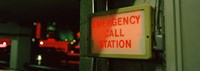 Emergency telephone booth in a city, California, USA Fine Art Print