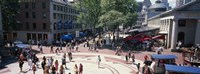 Tourists in a market, Faneuil Hall Marketplace, Quincy Market, Boston, Suffolk County, Massachusetts, USA Fine Art Print