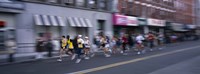 People running in New York City Marathon, Manhattan Avenue, Greenpoint, Brooklyn, New York City, New York State, USA Fine Art Print
