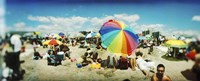 Bright Umbrella on Coney Island Fine Art Print