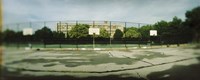 Basketball court in a public park, McCarran Park, Greenpoint, Brooklyn, New York City, New York State, USA Fine Art Print