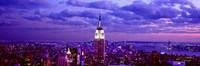 Empire State Building lit up in white, Midtown Manhattan, New York City Fine Art Print