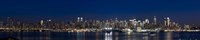 Buildings in a city lit up at dusk, Hudson River, Midtown Manhattan, Manhattan, New York City, New York State, USA by Panoramic Images - 36" x 12" - $34.99