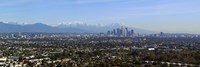 City with mountains in the background, Los Angeles, California, USA 2010 Fine Art Print