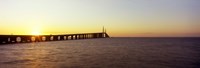 Bridge at sunrise, Sunshine Skyway Bridge, Tampa Bay, St. Petersburg, Pinellas County, Florida, USA Fine Art Print