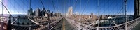 Looking Down the Brooklyn Bridge Fine Art Print