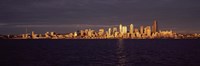 City viewed from Alki Beach, Seattle, King County, Washington State, USA Fine Art Print