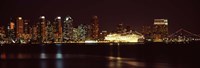 San Diego Skyline at Night Fine Art Print