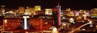 Las Vegas Skyline Lit Up at Night Fine Art Print