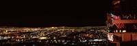 Hotel lit up at night, Palms Casino Resort, Las Vegas, Nevada, USA 2010 Fine Art Print