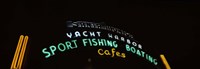 Low angle view of a neon signboard, Santa Monica Pier, Santa Monica, Los Angeles County, California, USA Fine Art Print