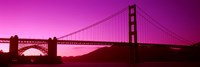 Low angle view of a suspension bridge, Golden Gate Bridge, San Francisco Bay, San Francisco, California, USA Fine Art Print